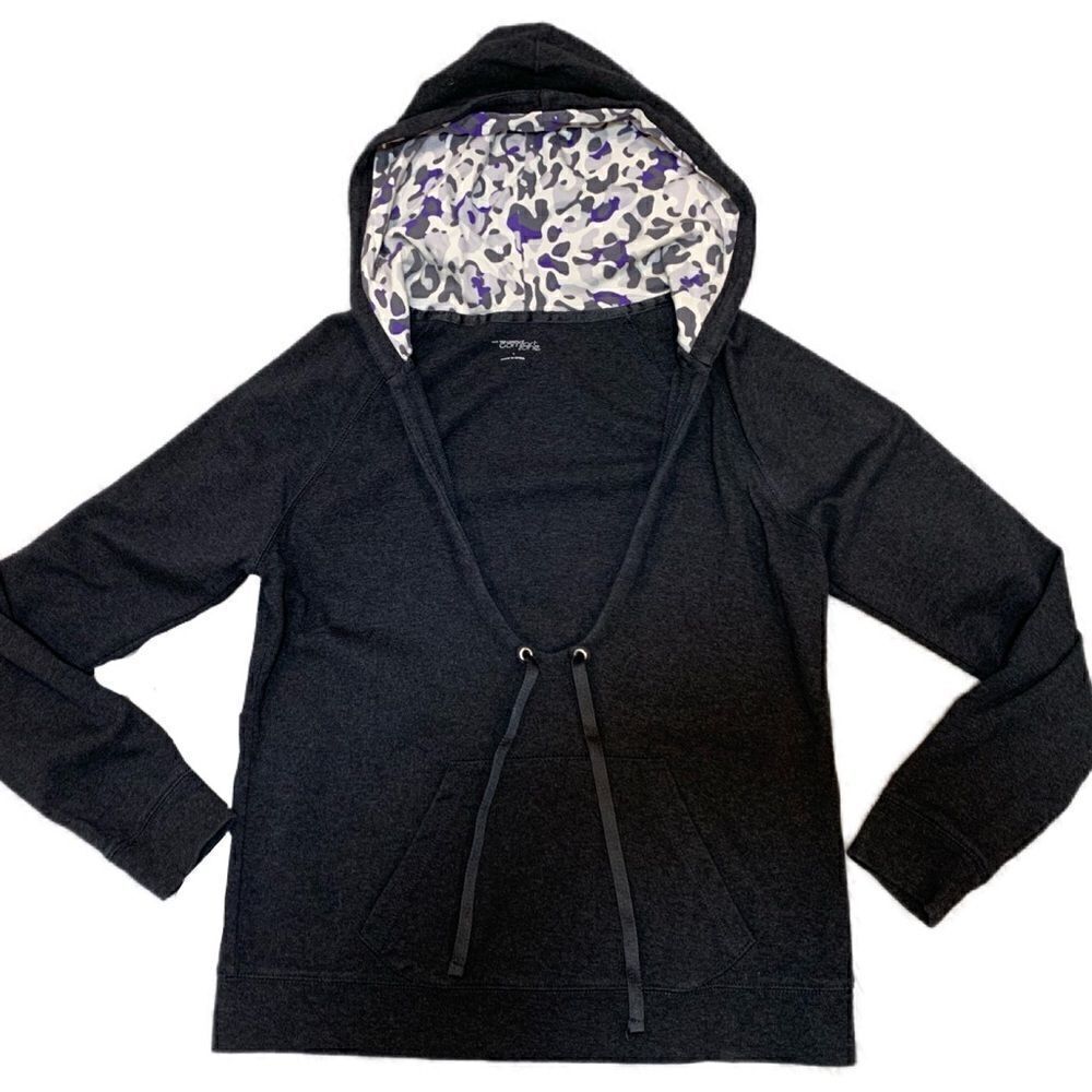 NY&CO hoodie White/purple animal print hood - Picture 2 of 11